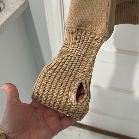 NWT Vestique Washed French Terry Oversized Solid Boho Hoodie in Taupe - Small - Picture 8 of 11